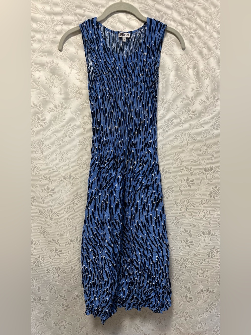 Alquema Blue Crinkle Dress 0